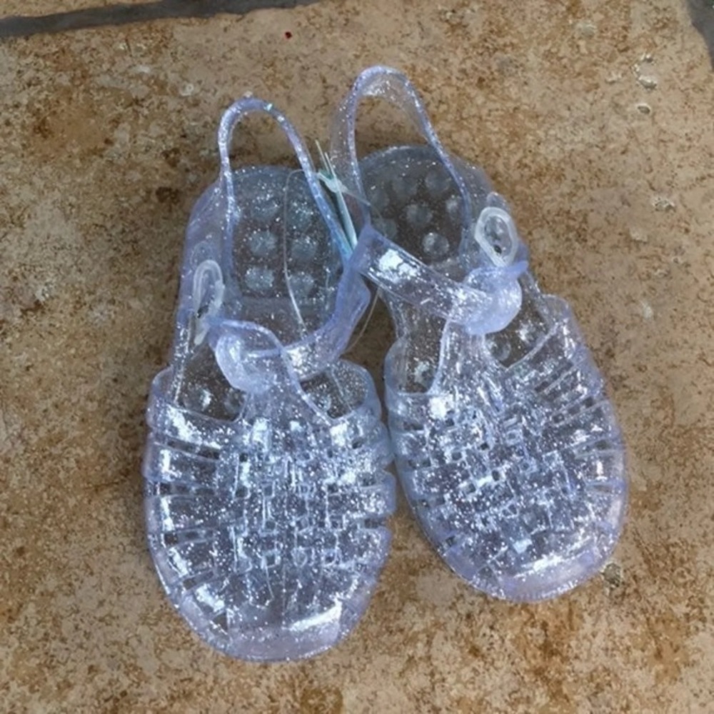 NWT Glitter Jelly Shoes Sandals